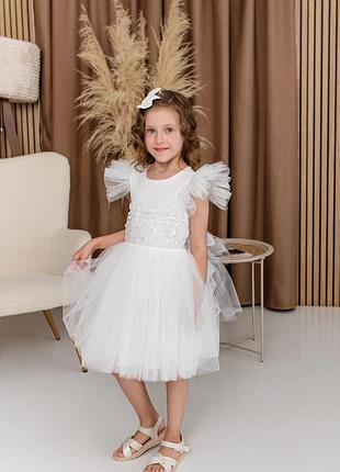 Дитяча біла фатинова сукня на дівчинку