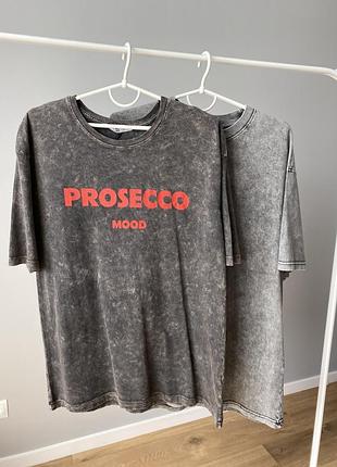 Футболка з принтом prosecco, футболка варка, жіноча футболка з принтом