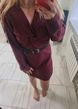 Shein теплое платье с-м