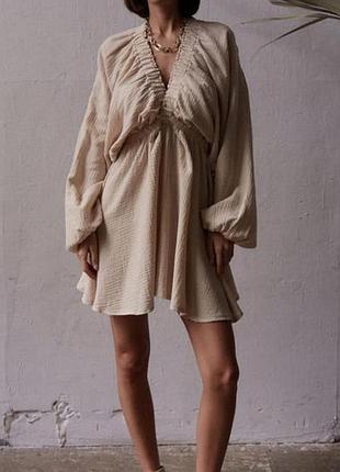 Бежева муслінова сукня bohemian grace