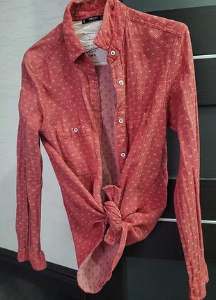 Крута сорочка фірмова коралова,  h&m. s,m
