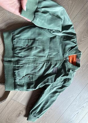 Куртка весняна зелена хакі для хлопчика pepco 3-4 роки бомпер утеплена