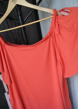 Красная женская блуза-футболка f&amp;f большого размера