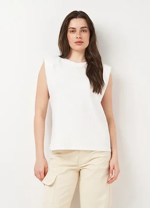 Футболка майка zara біла котон