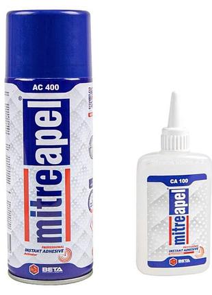 Двокомпонентний клей mitreapel 100 gr + 400 ml1 фото