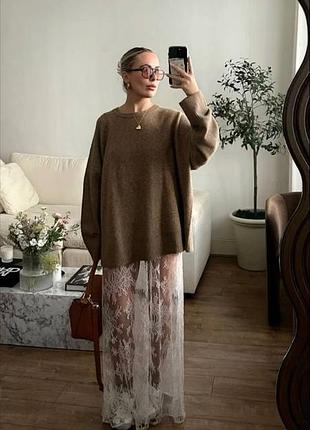 Мережива спідниця довга  + шорти