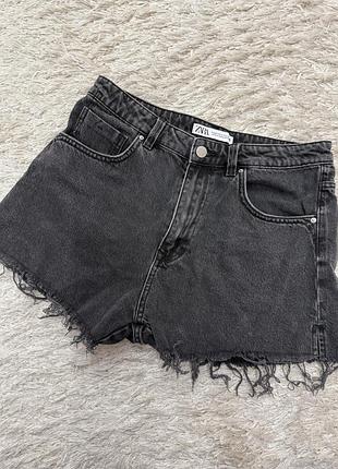 Шорти zara чорний джинс на м