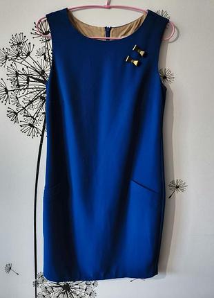 Стильное, легкое, женское платье 36 размера, синего цвета