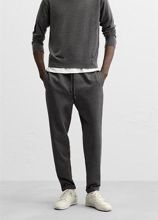 Джоггеры zara трикотажные 19297 grey