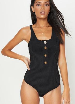 Боді у рубчик на ґудзиках