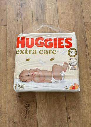 Підгузки huggies 2 extra care 82 шт запаковані