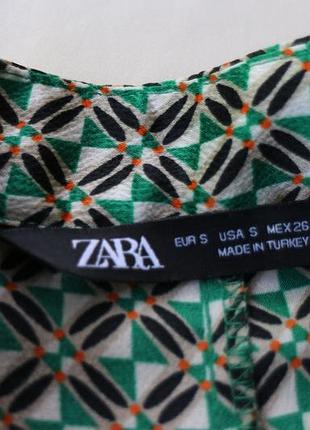 Брендовая атласная блуза новая коллекция от zara геометрический принт от zara8 фото