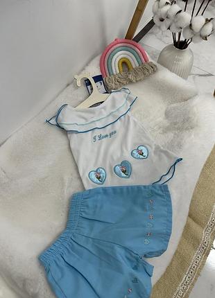 Классный летний костюмчик, костюм, майка и шорты