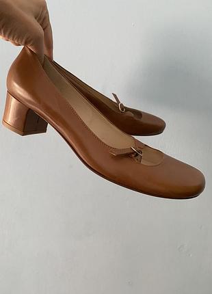 Туфли мэри джейн pollini оригинал 40 натуральная кожа6 фото