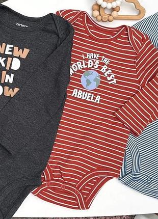 Бодики carter's 100% хлопок р.6,9,12,18мис