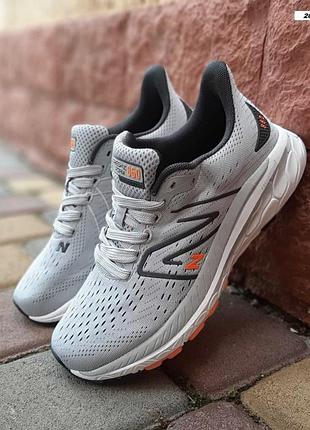 Женские качественные и стильные кроссовки new balance 860 серые с оранжевым