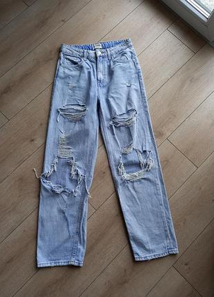 Джинсы рваные