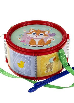 Барабан дитячий, маленький colorplast на шлейці