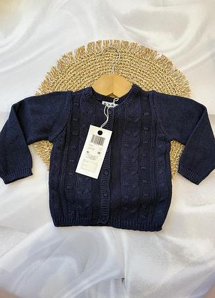 Темно-синій в’язаний светрик для вашого малюка ☺️ 5.10.15