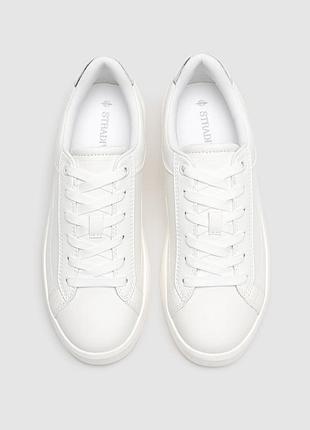 Білі кеди на шнурівках pull&bear 39 25,5см