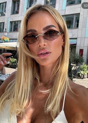 Окуляри cartier коричневі