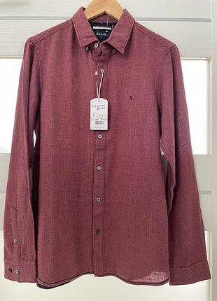 Брендовая мужская рубашка с длинным рукавом salsa slim fit