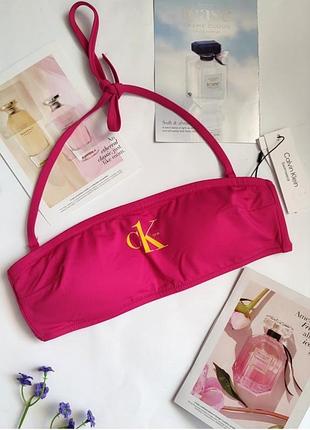 Яркий малиновый топ верх купальник calvin klein s 36 75a 75b 70b 70c