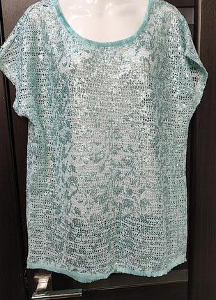 Ажурна футболка,блузка з паєтками