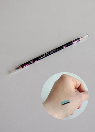 Двухсторонний карандашь для глаз колор тренд эйвон twinkling turquoise black avon color trend