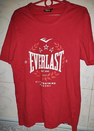 Спорт катон стильная фирменная футболка.everlast.м