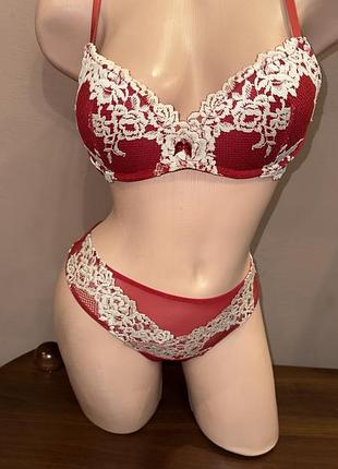 Intimissimi flowers gioia італія комплект білизни  лімітка червоний комплект нижнего белья
