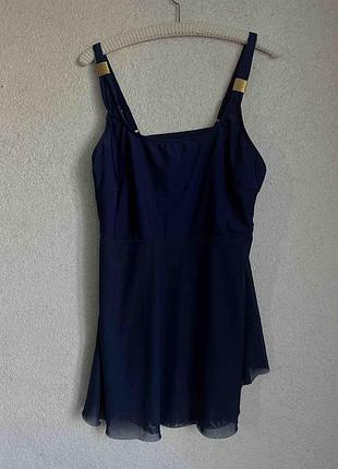 Синий танкини сверху шифон 4xl