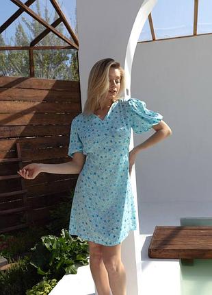 Жіноча легка літня сукня у квітковий принт
