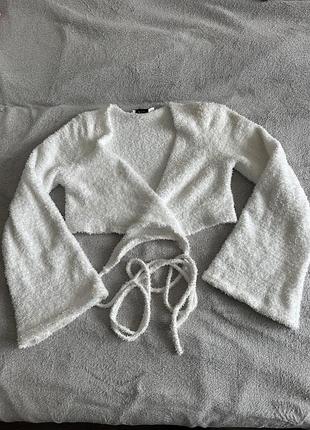 Вʼязаний топ кофта з рукавами клеш