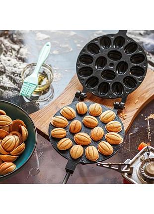 Форма для випікання горішків горішниця з антипригарним / тефлоновим покриттям — 16 горіхів | 81835