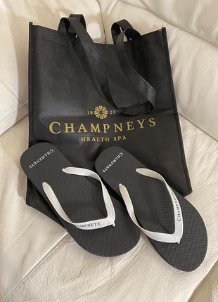 Англія 🇬🇧 champneys health spa набір 🩴 шльопанці в'єтнамки та сумка шоппер