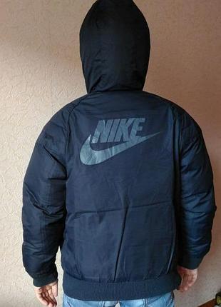 Пуховик nike двухсторонний с капюшоном