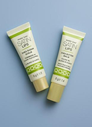 Набір satin lips (скраб+бальзам) з маслом ши