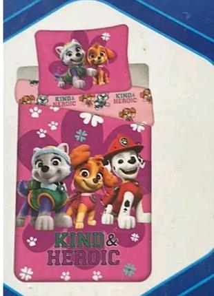 Постельное белье disney с любимыми героями из мультфильма щенячий патруль