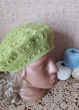 Летний берет из хлопка