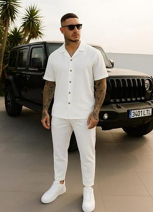 Легкий літній лляний костюм сорочка і штани