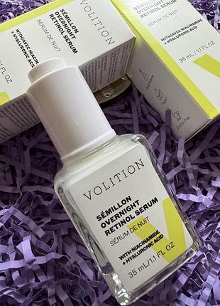 Сыворотка для лица с ретинолом volition beauty sémillon overnight retinol serum niacinamide hyaluronic acid,  35 мл