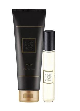 Набор little black dress avon 2 в 1 - лосьон для тела 125 мл и мини-версия парфюмированной воды 10 мл