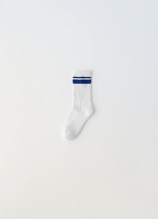 Носки детские белые высокие zara на 6-8 лет размер 28-30