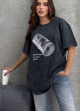 Футболка оверсайз с принтом5 фото