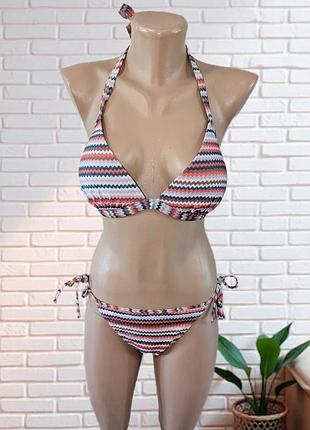 Раздельный купальник бикини с push up и люрексом boux avenue
