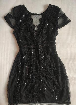 Сукня коротка з паєтками