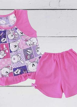 Пижама девочке шорты майка