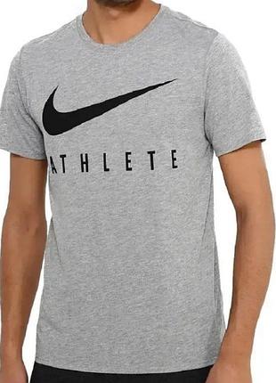 Оригінал футболка nike nk df tee athlete dd8616-063 сіра найк m l xl