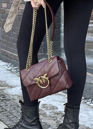 Брендовая женская кожаная сумка pinko